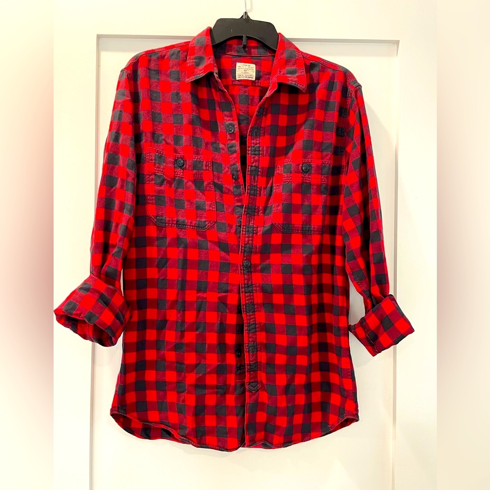 JCREW Blocked Button down Flannel.